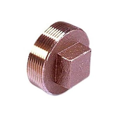 MERIT BRASS CO Brass 125 Lb Lead Free Fitting 3" Square Head Solid Plug NPT Female XNL117A-48